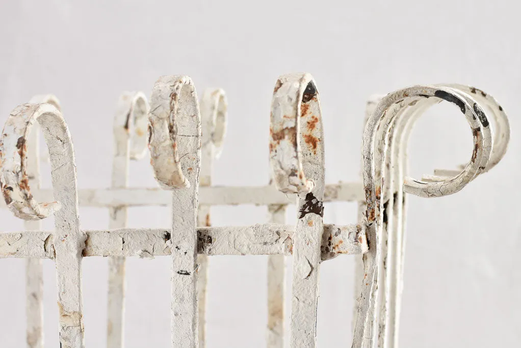 Pair of plant stands - wrought iron with white patina 48½"