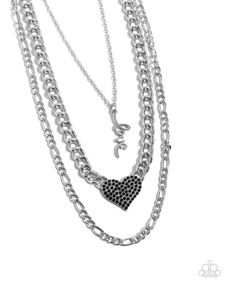 Paparazzi Necklace ~ Luxurious Love - Black