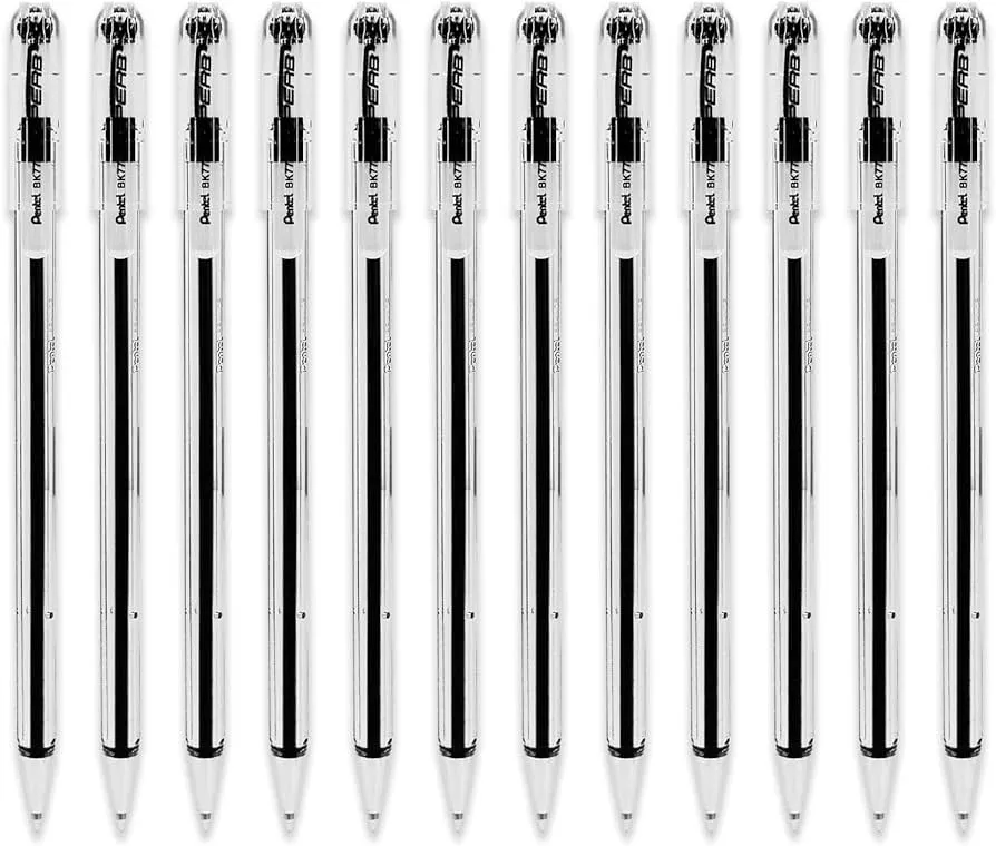 Pentel BK77 Superb Ball Pen 0.7mm PK/12 Black