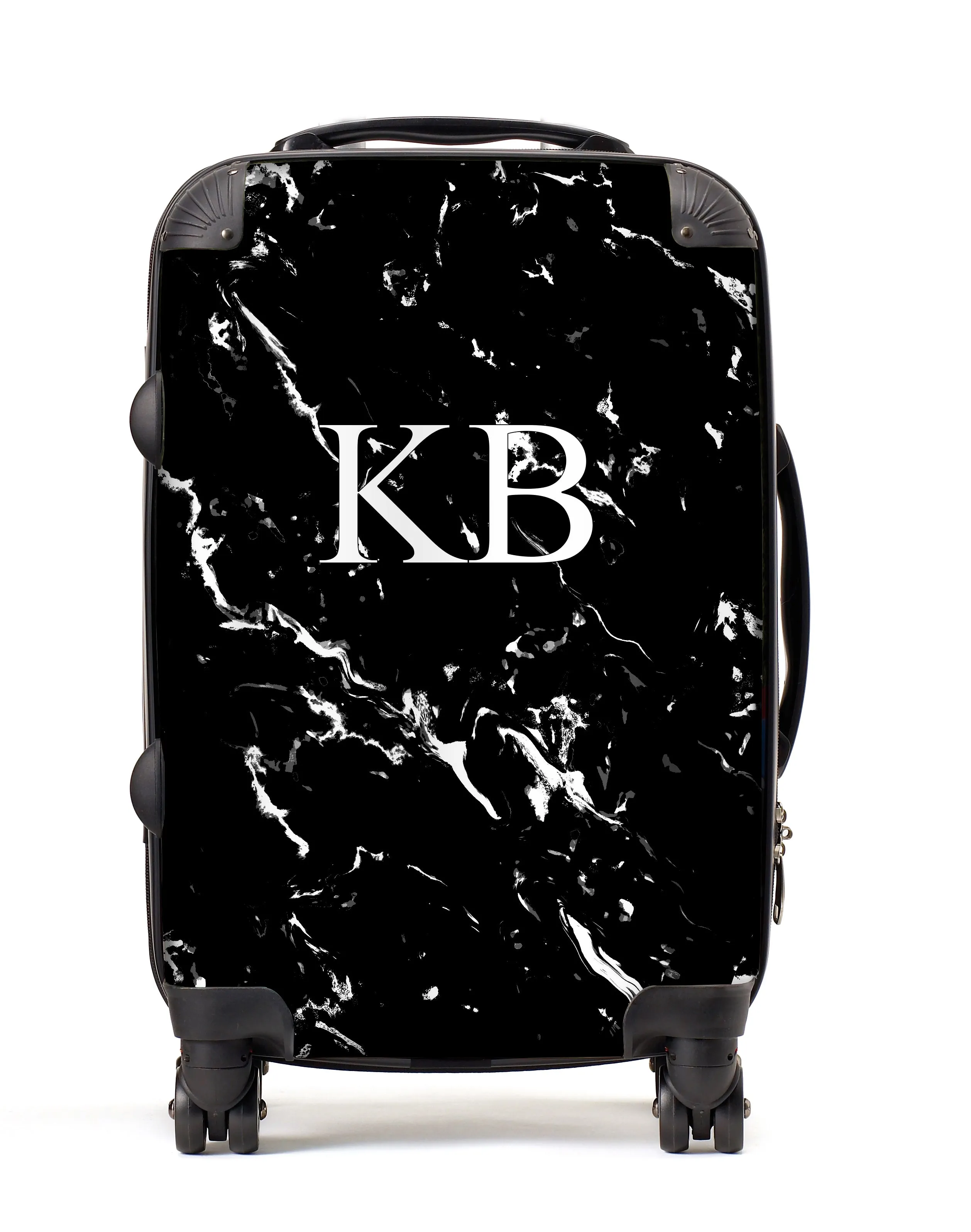 Personalised Suitcase | Black Marble