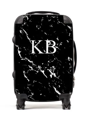 Personalised Suitcase | Black Marble
