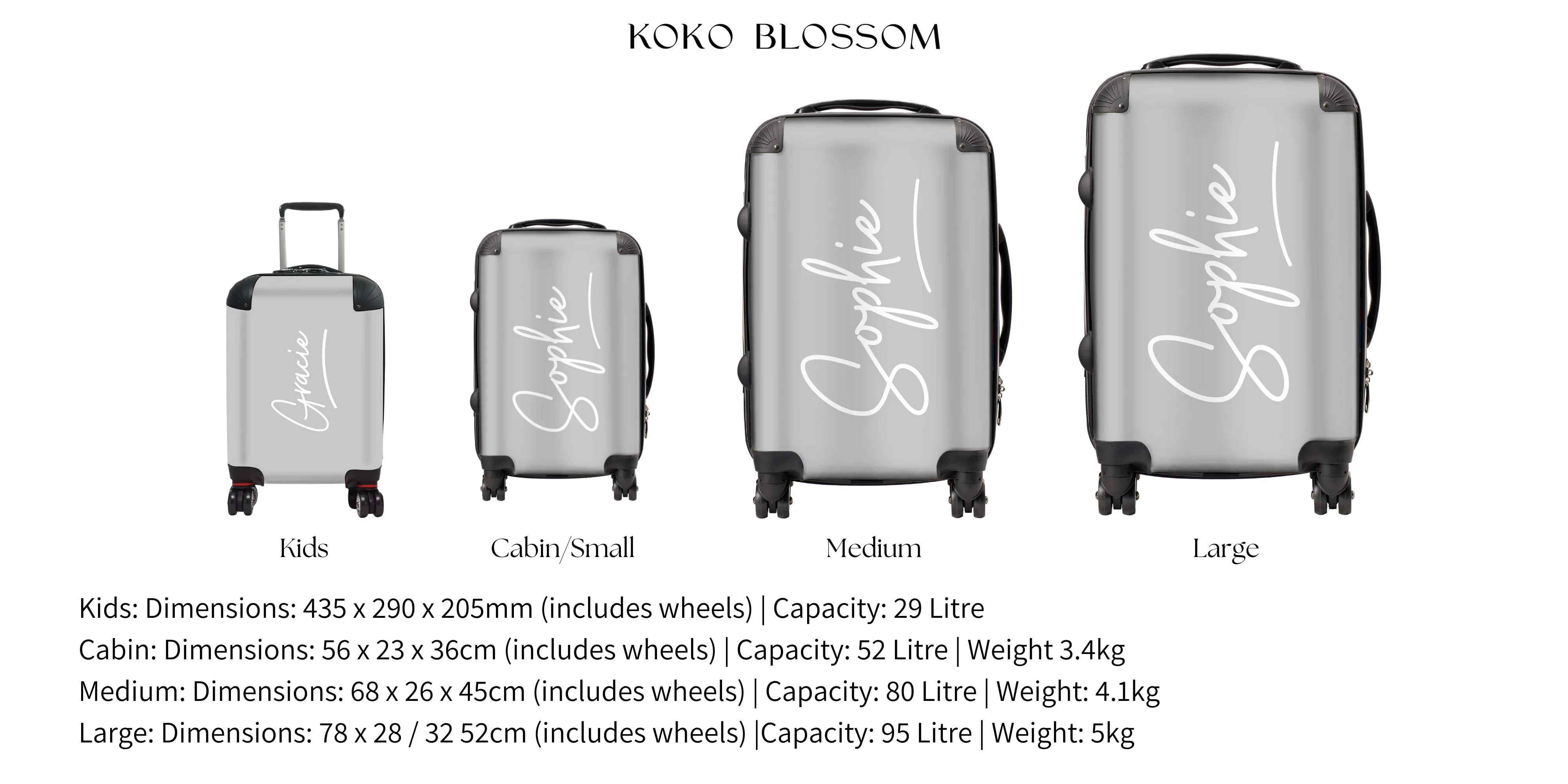 Personalised Suitcase | Colourblock in Vanilla   Smoke
