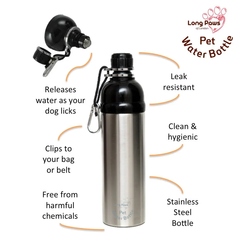 Pet Water Bottle - Black.