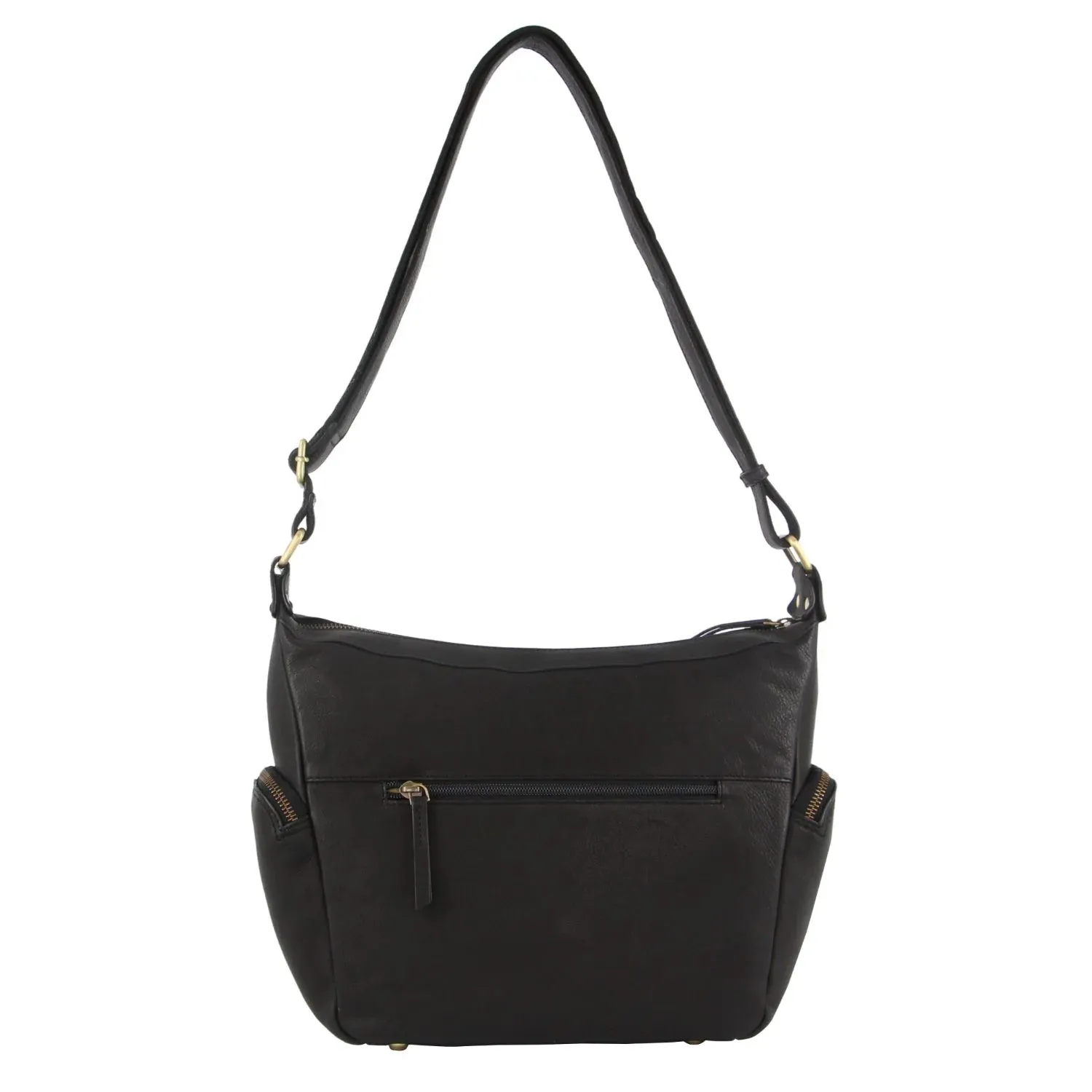 Pierre Cardin Woven Embossed Leather Handbag - Black