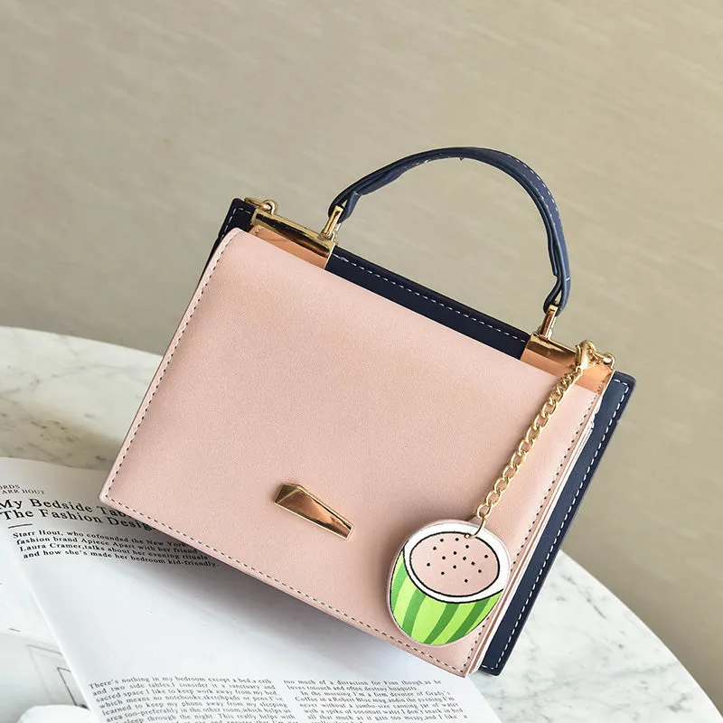 Pink Yellow Shoulder Hand Bag