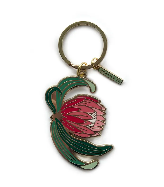 Protea Keychain