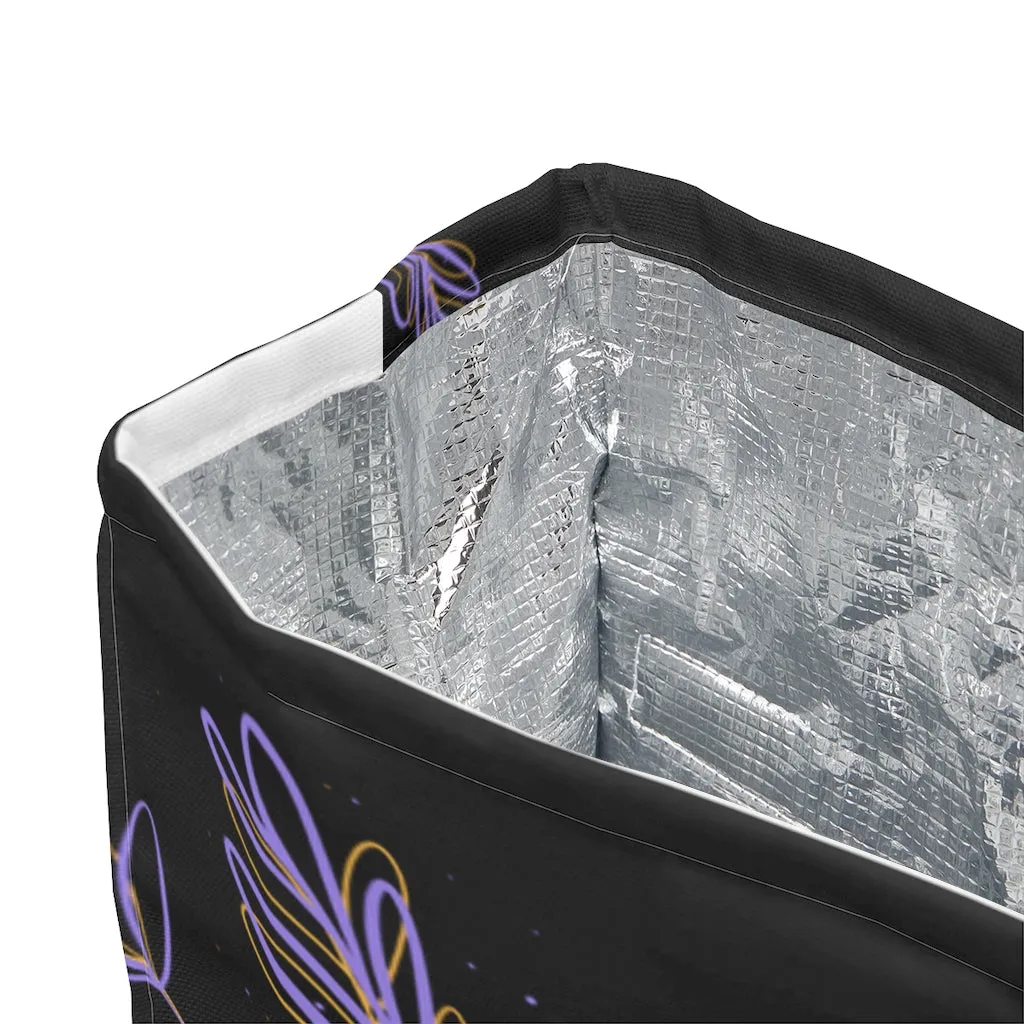 purple leaf Polyester Lunch Bag