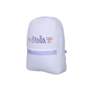 Purple Seersucker Backpack