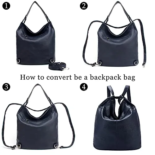 Purse for Women Convertible Backpack Purses and Handbags Crossbody Shoulder Bag - Pink
