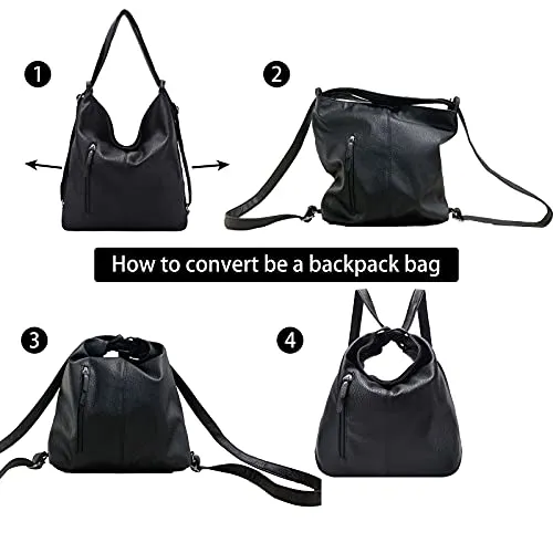 Purse for Women Convertible Backpack Purses and Handbags - Dark Blue