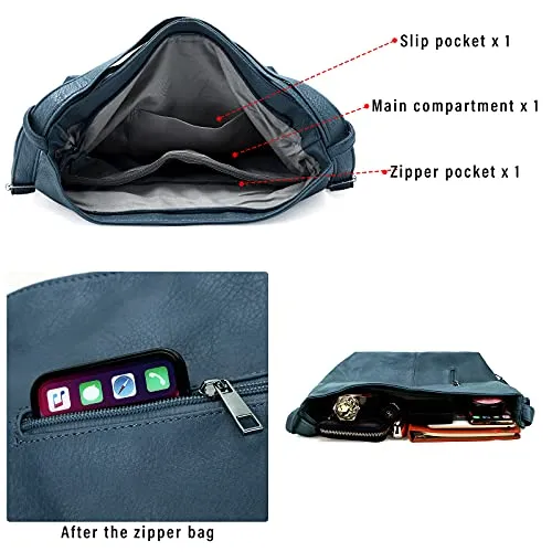 Purse for Women Convertible Backpack Purses and Handbags - Dark Blue