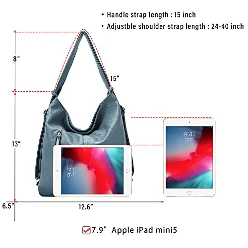 Purse for Women Convertible Backpack Purses and Handbags - Light Blue