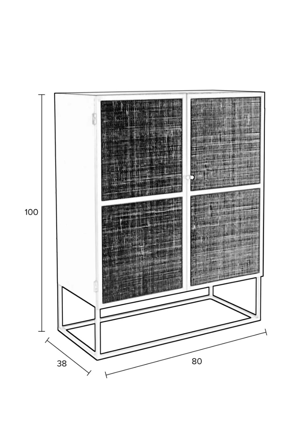 Rattan Webbing Cabinet | DF Guuji