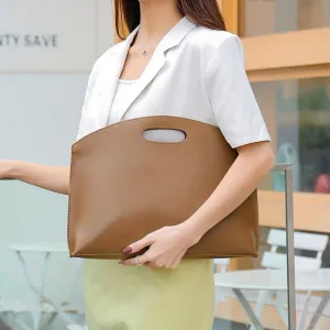 realaiot   New Unisex Handbag Fashion Simple Clutch Bag OL Temperament Commuter Bag Document Bag Briefcase