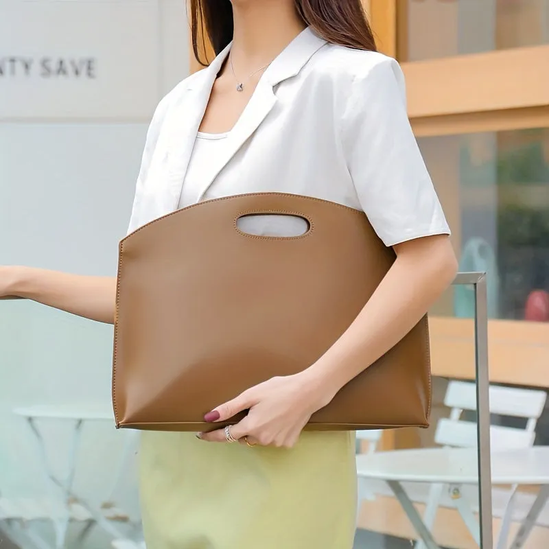 realaiot   New Unisex Handbag Fashion Simple Clutch Bag OL Temperament Commuter Bag Document Bag Briefcase