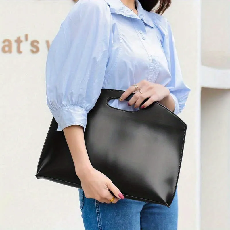realaiot   New Unisex Handbag Fashion Simple Clutch Bag OL Temperament Commuter Bag Document Bag Briefcase