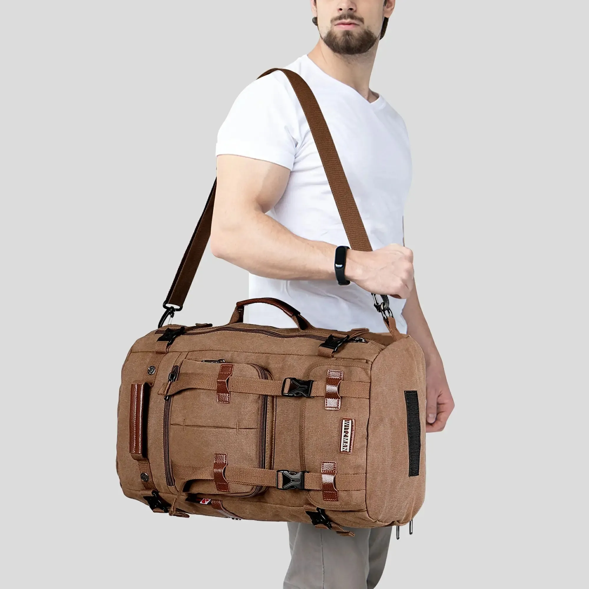 Red Canvas Backpack Travel Backpack For Women