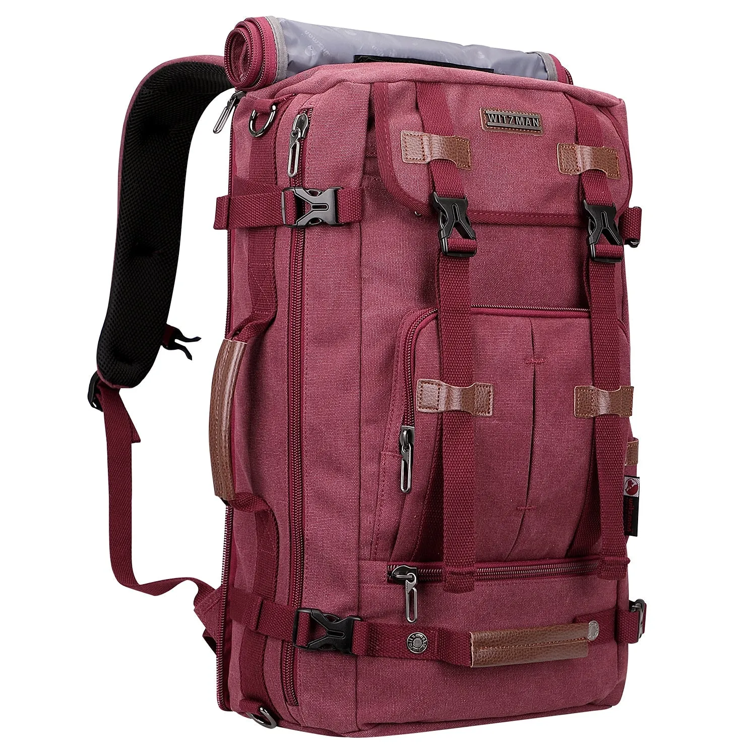 Red Canvas Backpack Travel Backpack For Women