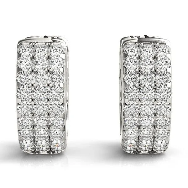Sahara - Luxurious Three-row Diamond Huggies  0.50ct