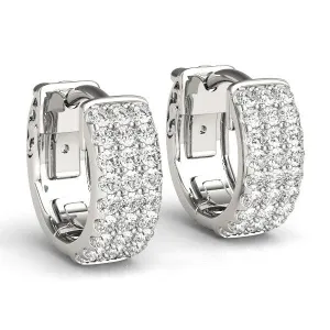 Sahara - Luxurious Three-row Diamond Huggies  0.50ct