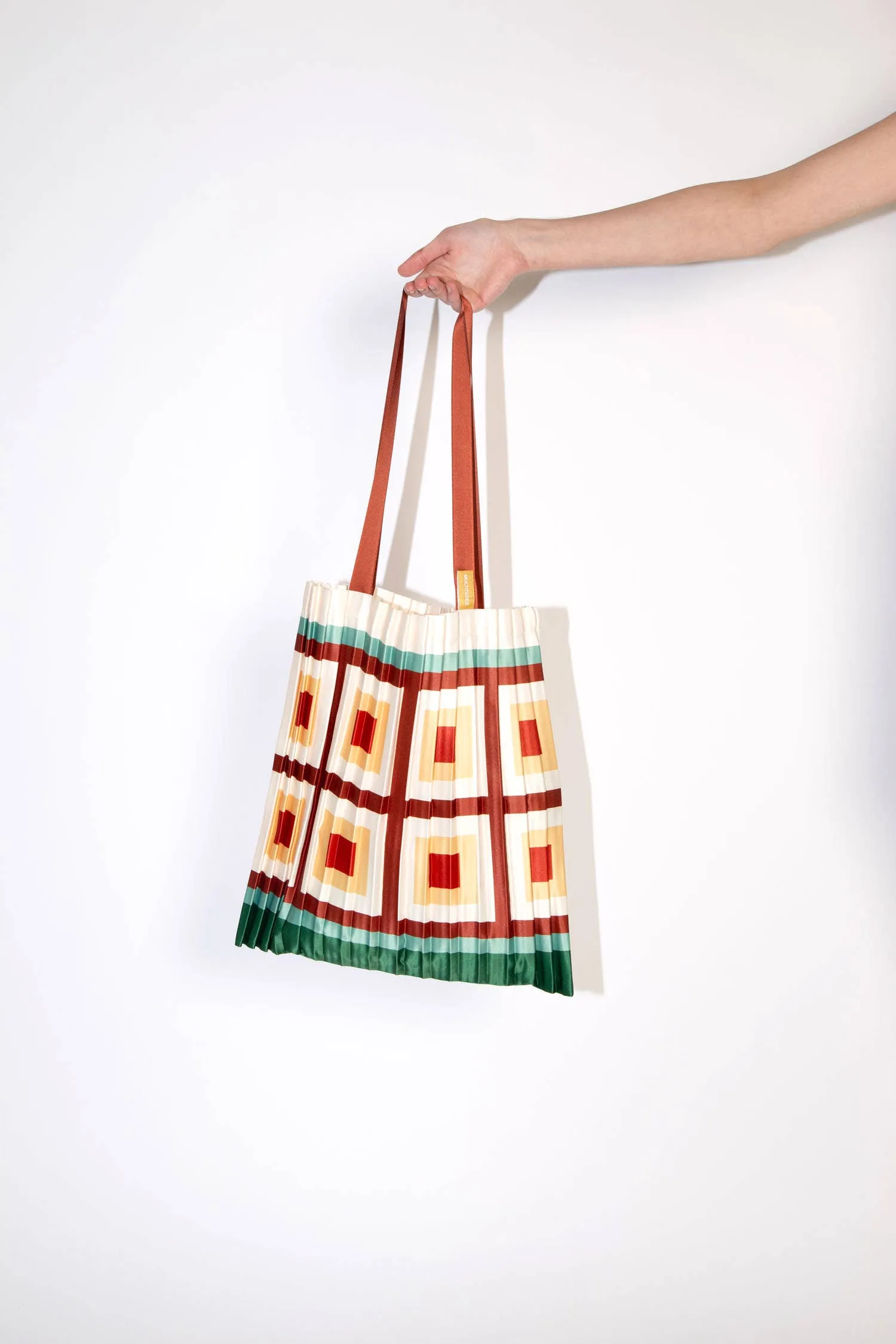 SATIN PLEATED TOTE BAG VICO