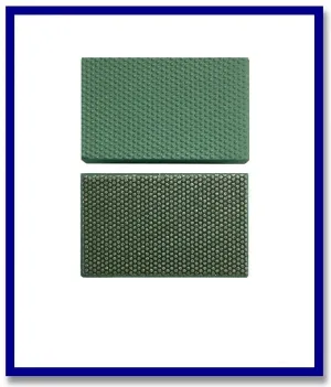 SDA Handpad 90 x 55mm Green # 60 Metal Bond Flat Foam Backing