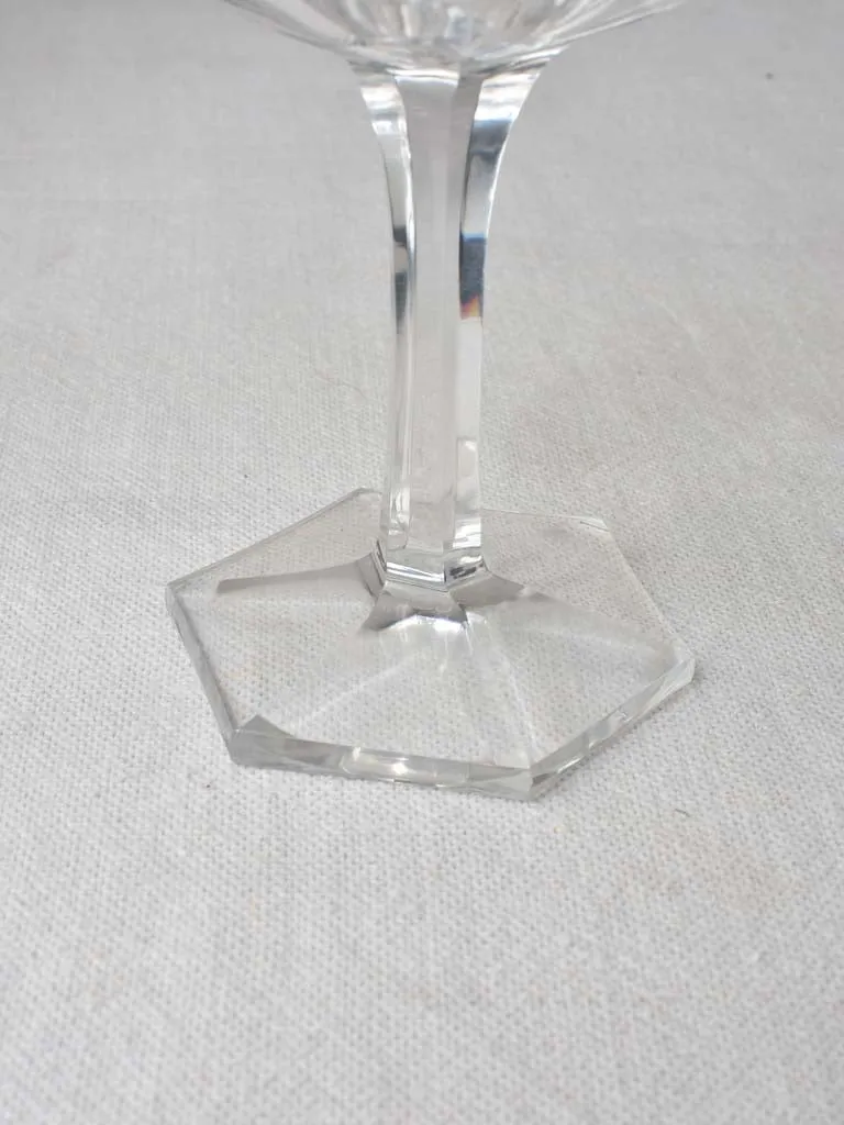 Set of 12 French crystal Champagne coups - 19th century