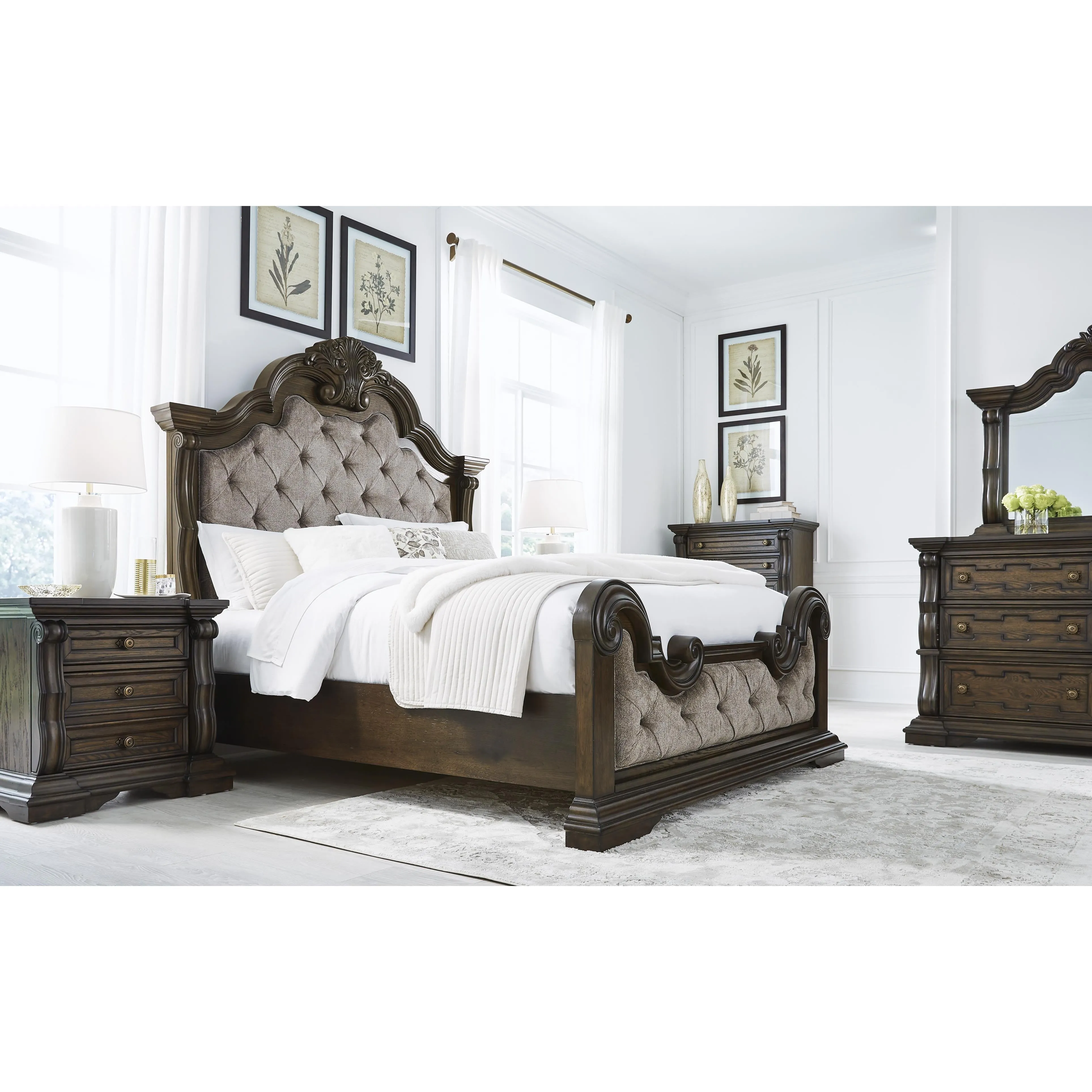 Signature Design by Ashley Maylee Queen Upholstered Panel Bed B947-54/B947-57/B947-97