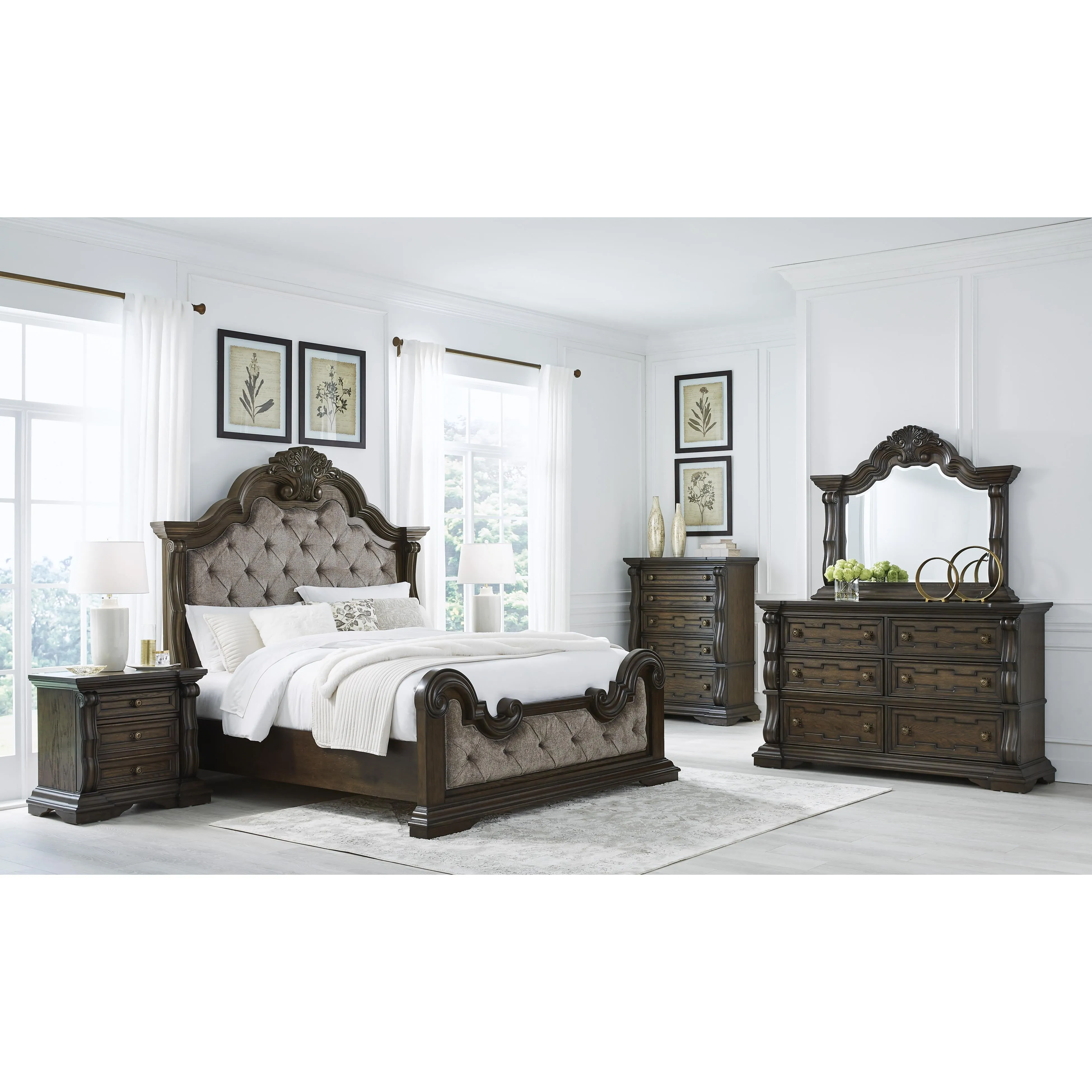 Signature Design by Ashley Maylee Queen Upholstered Panel Bed B947-54/B947-57/B947-97