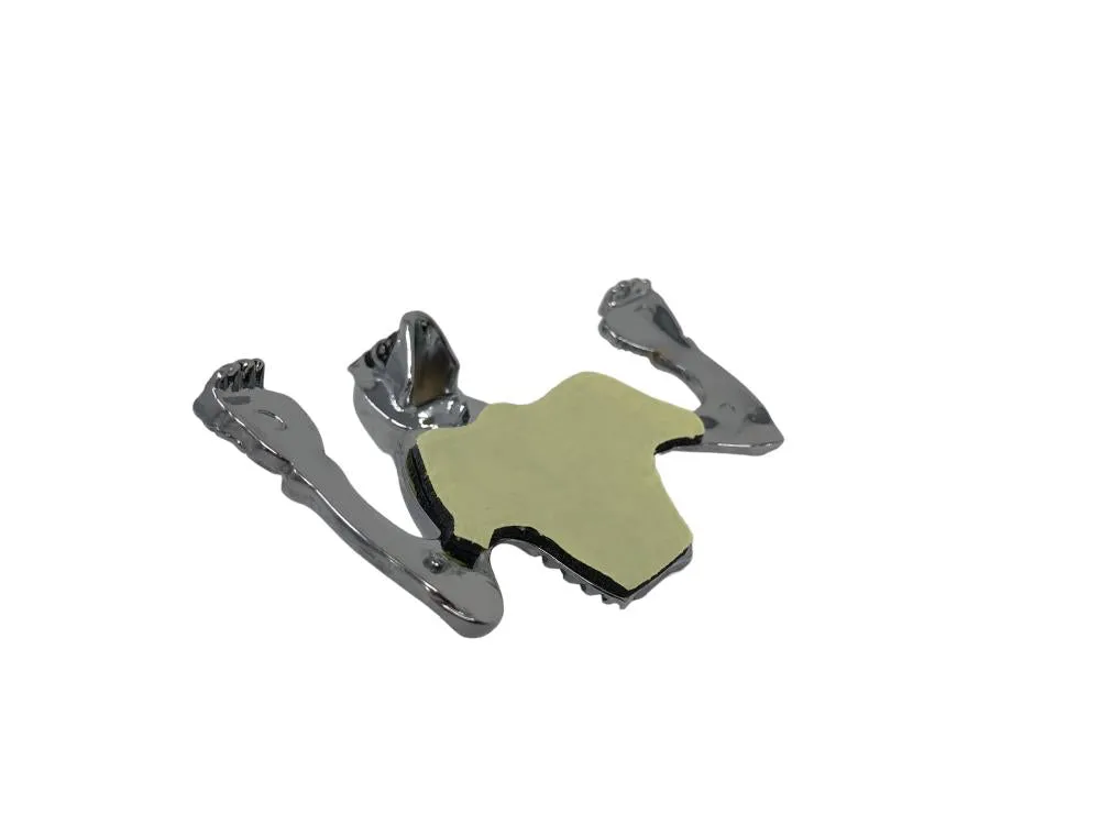 Skeleton Skull Chrome Statue Fender/Visor Ornament - L - Highway Hawk H66-071