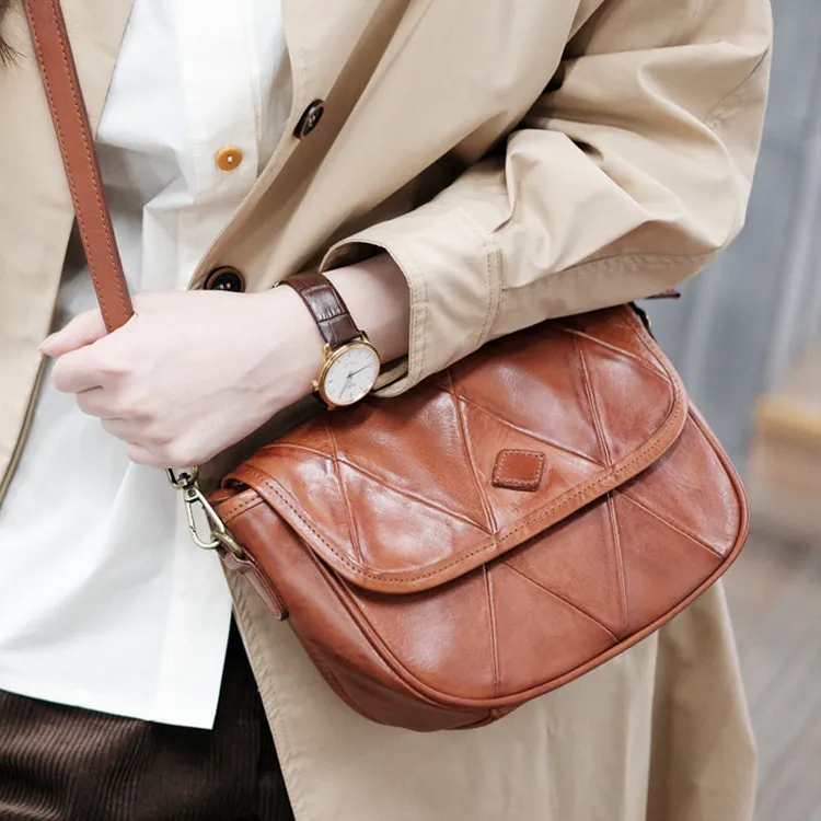 Small Black Leather Crossbody Bag Women's Satchel Bag