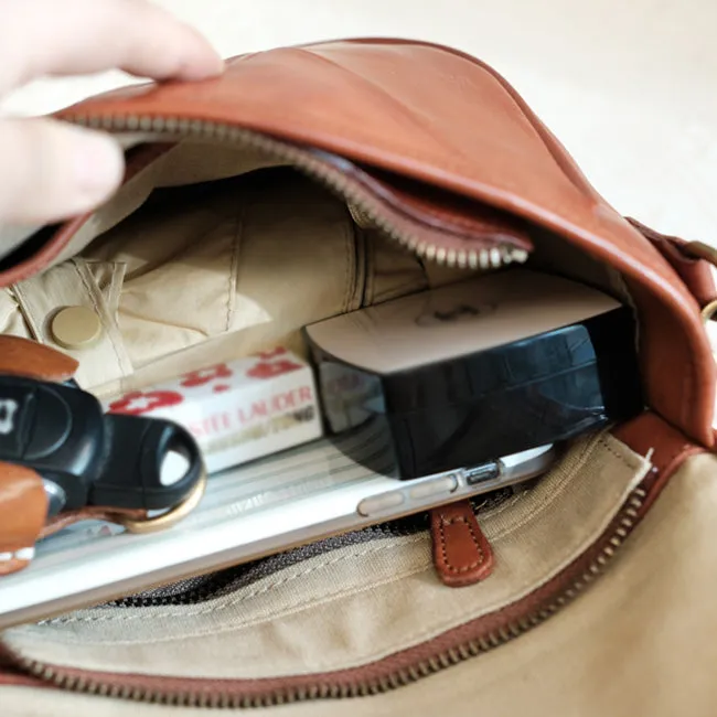 Small Black Leather Crossbody Bag Women's Satchel Bag