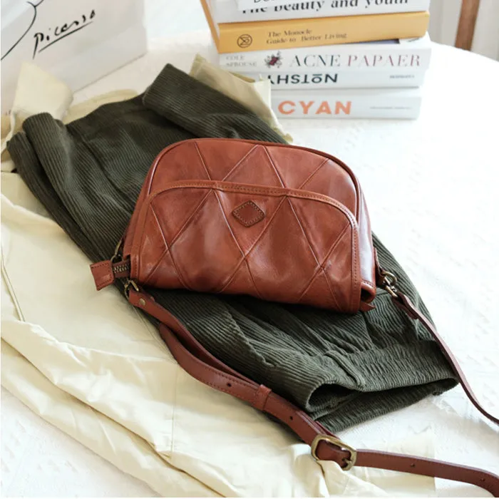 Small Black Leather Crossbody Bag Women's Satchel Bag