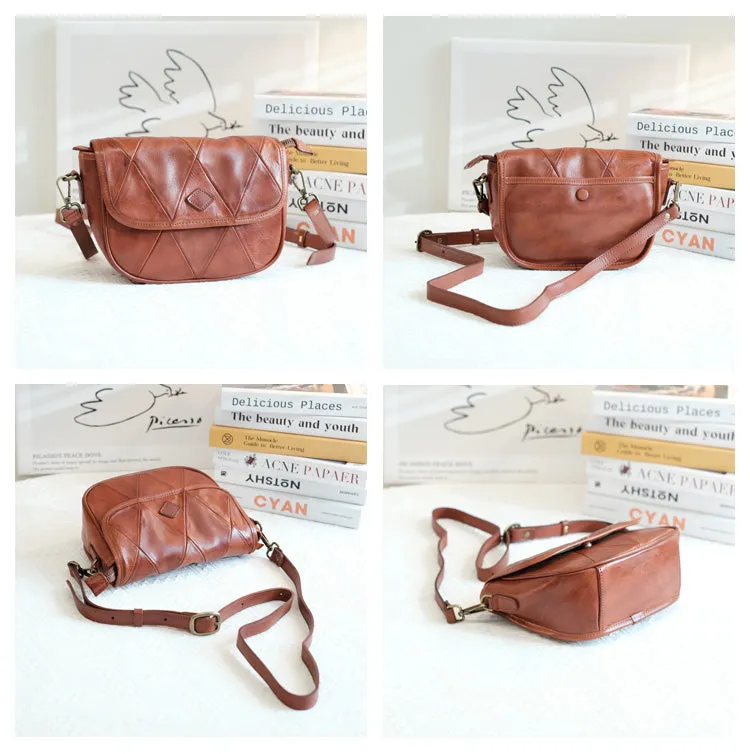 Small Black Leather Crossbody Bag Women's Satchel Bag