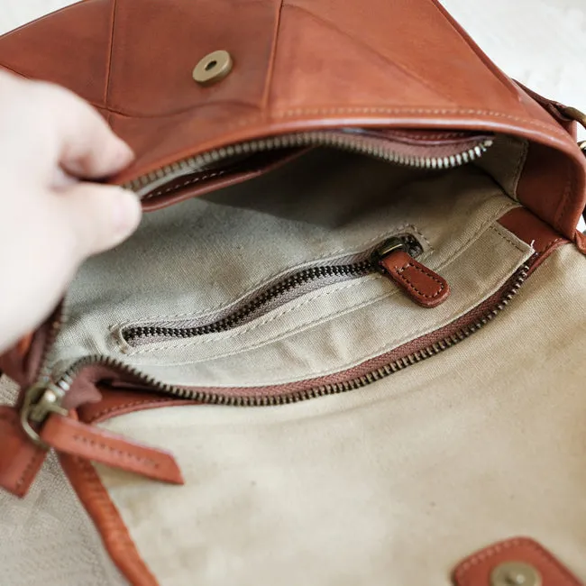Small Black Leather Crossbody Bag Women's Satchel Bag