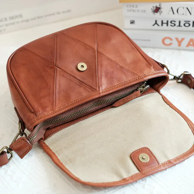 Small Black Leather Crossbody Bag Women's Satchel Bag