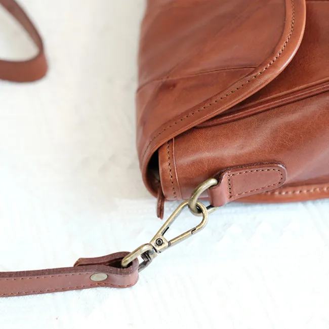 Small Black Leather Crossbody Bag Women's Satchel Bag