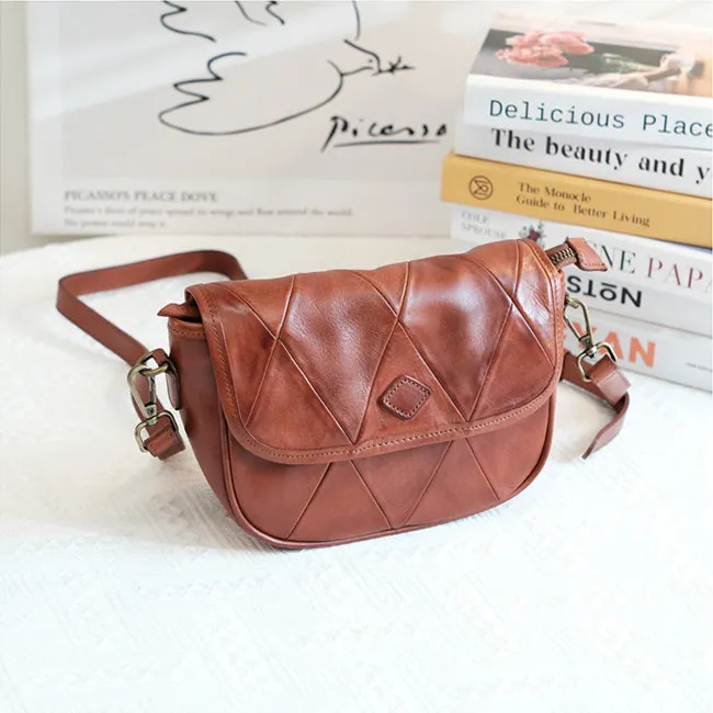 Small Black Leather Crossbody Bag Women's Satchel Bag