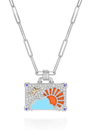 Small Diamond Weekend Trip Suitcase Necklace