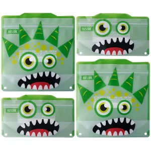 Snack/Sandwich Bags Set Of 4 - Green Monster