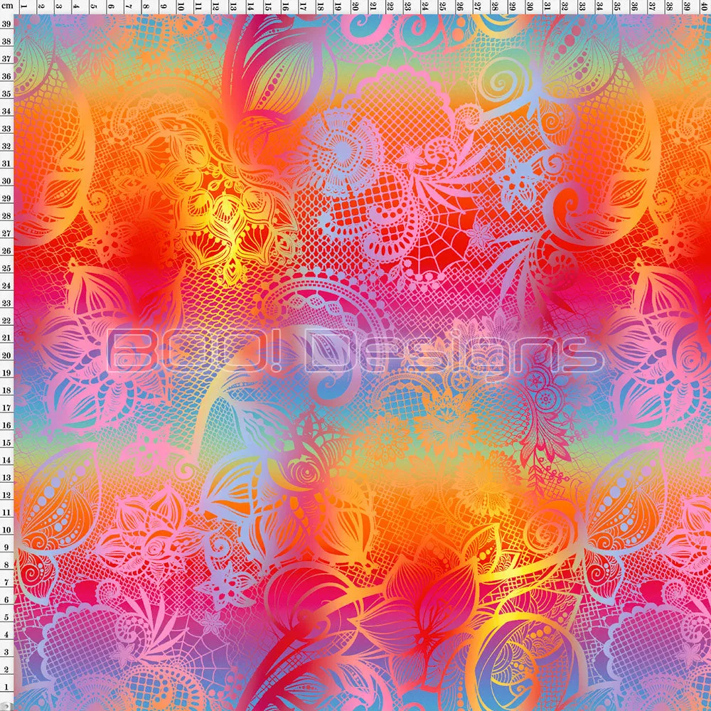 Spandex Ornamental Lace Multi