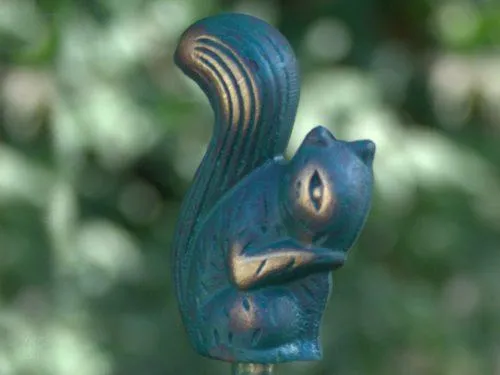 Squirrel Ornamental Verdigris Garden Tap
