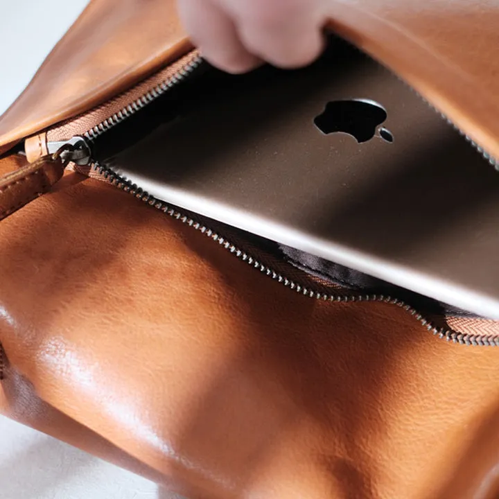 Stylish Womens Brown Leather Satchels Leather Messenger Bag For Women