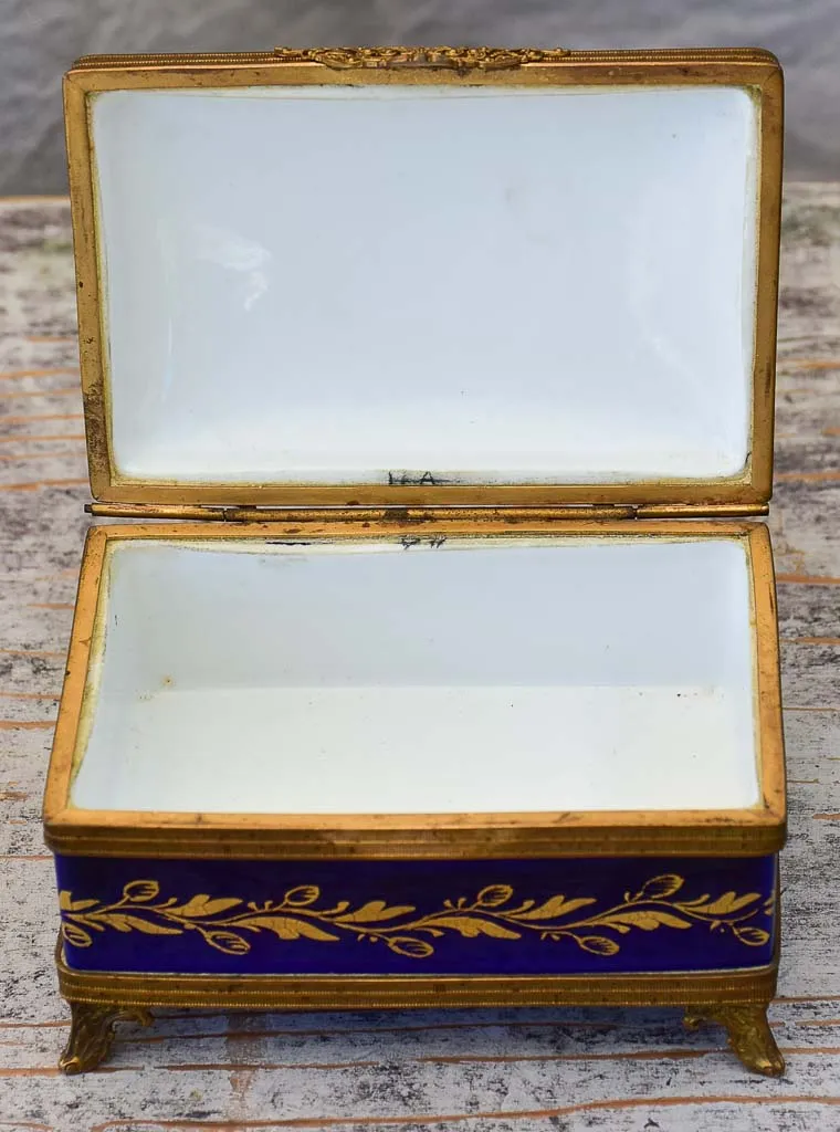 Superb Cobalt Blue Antique Chocolate Box