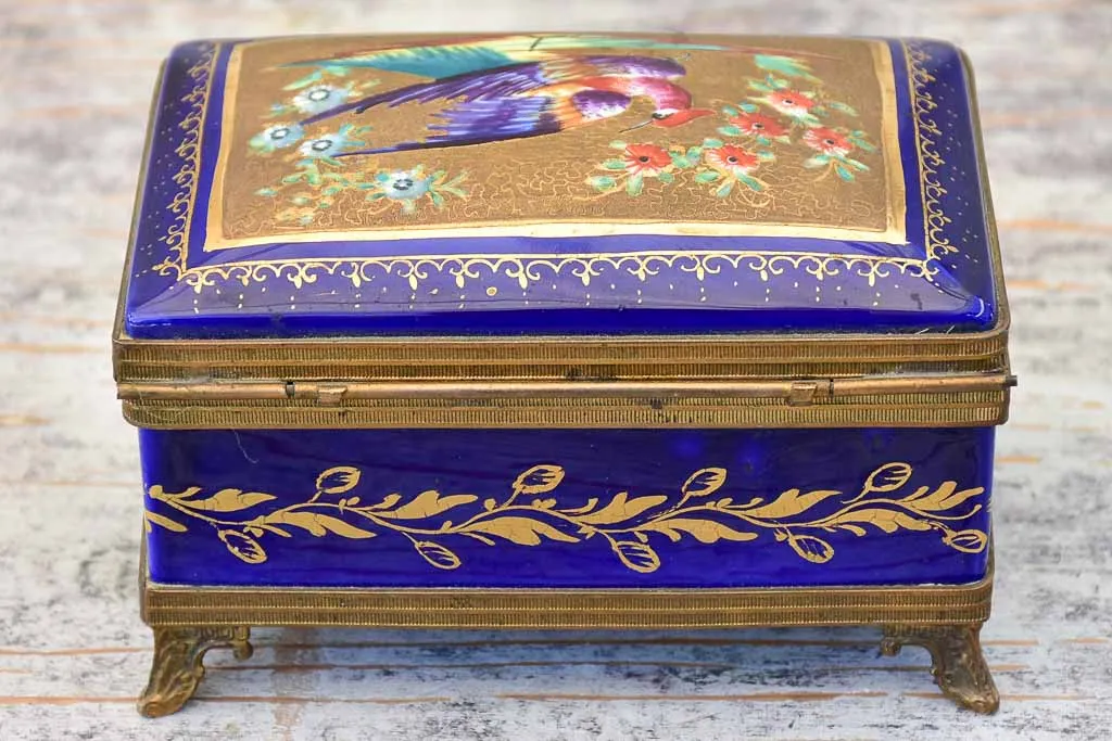 Superb Cobalt Blue Antique Chocolate Box