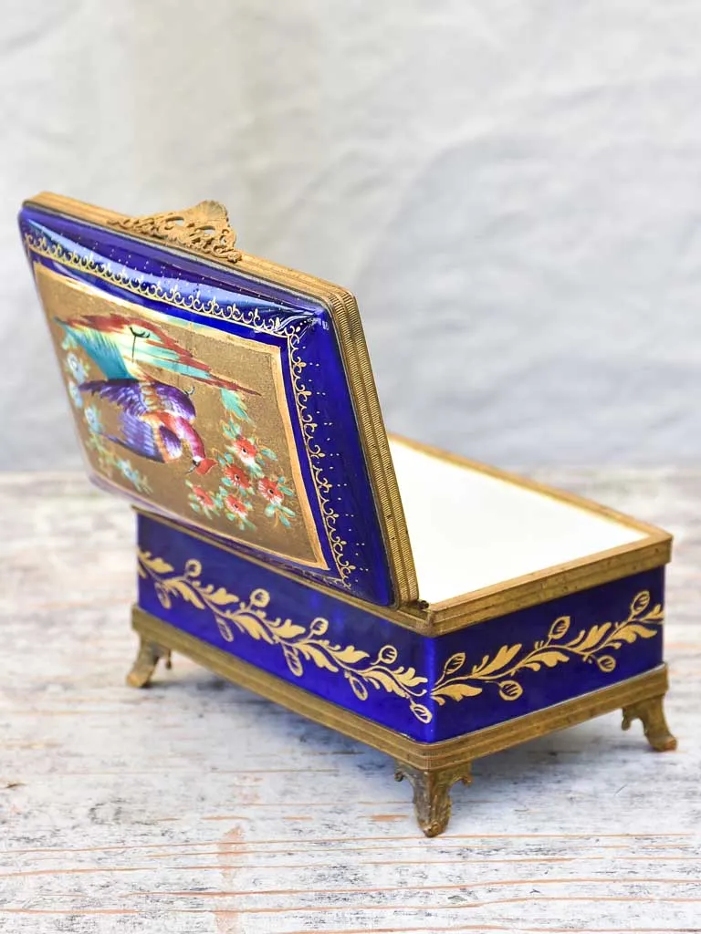 Superb Cobalt Blue Antique Chocolate Box