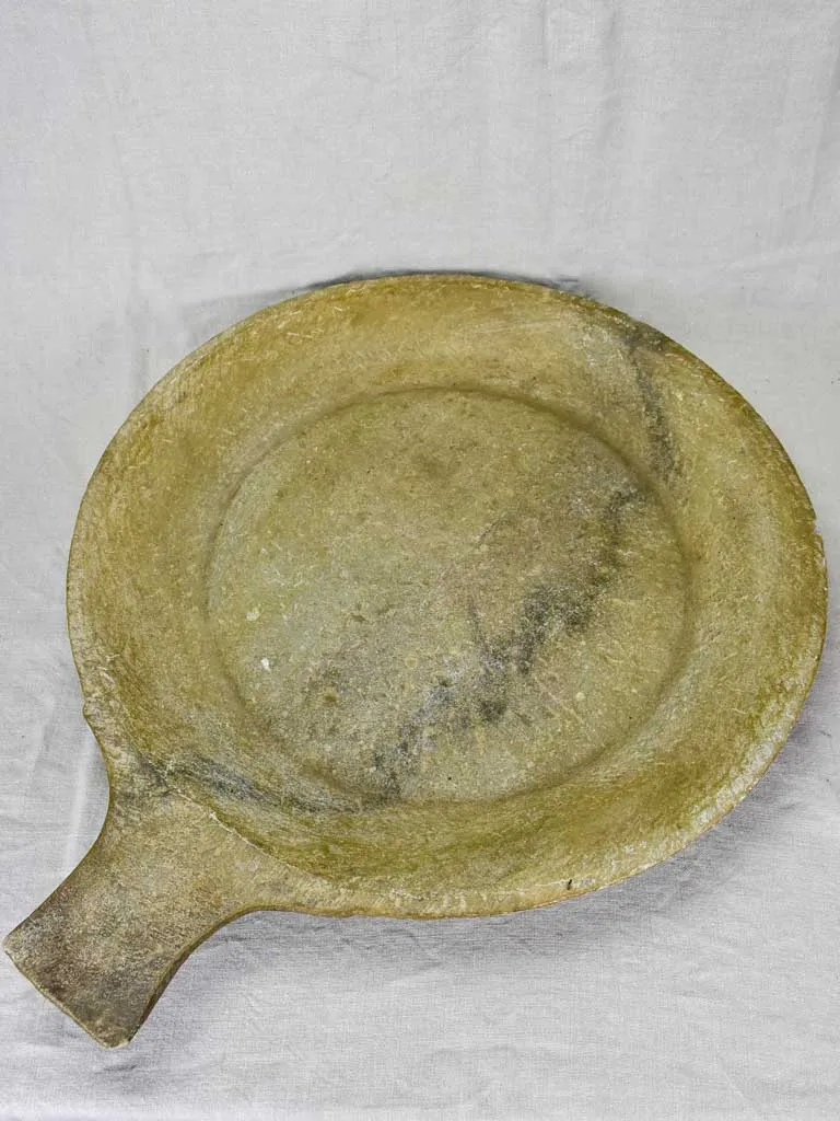 Superb large antique marble cooking dish 22½"