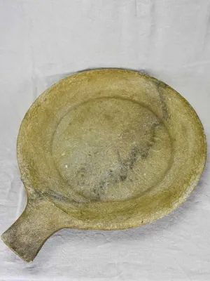 Superb large antique marble cooking dish 22½"