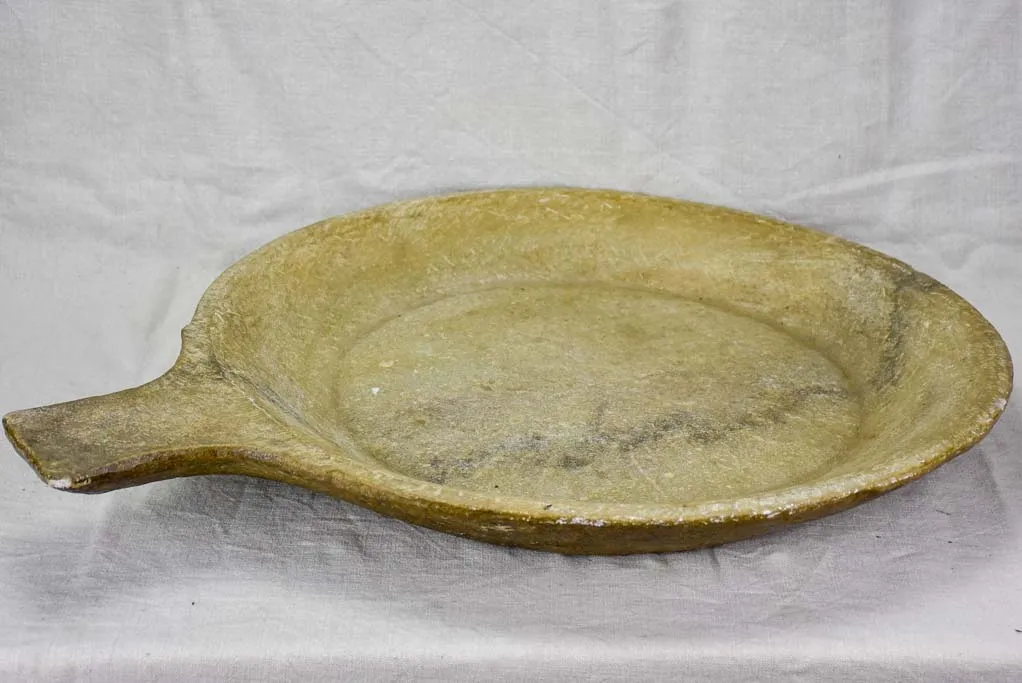 Superb large antique marble cooking dish 22½"