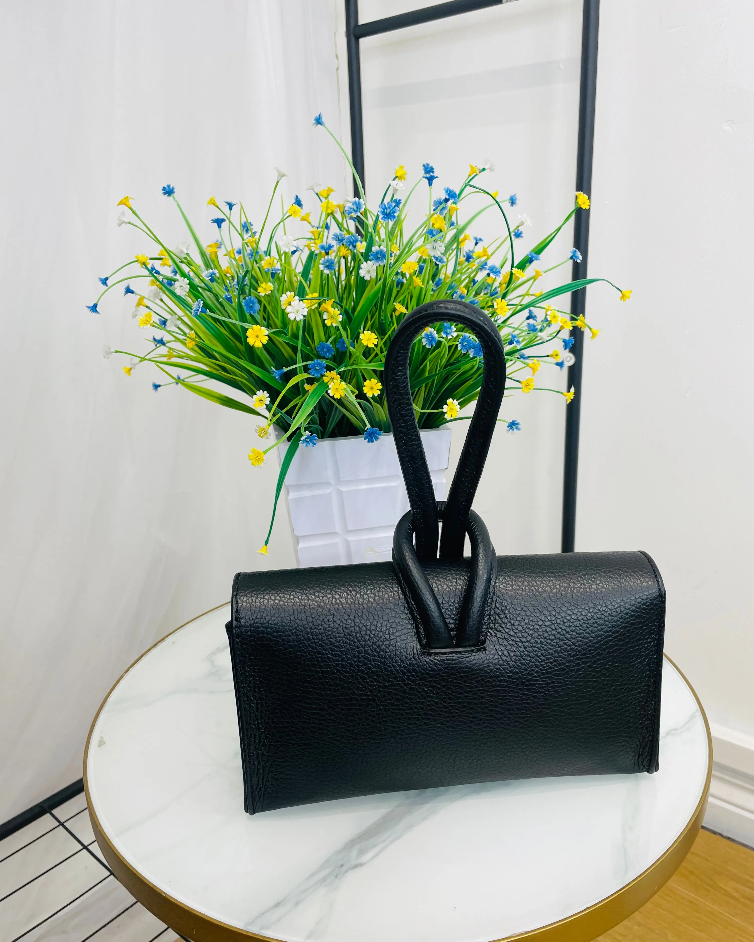Susan Leather Bag - Black
